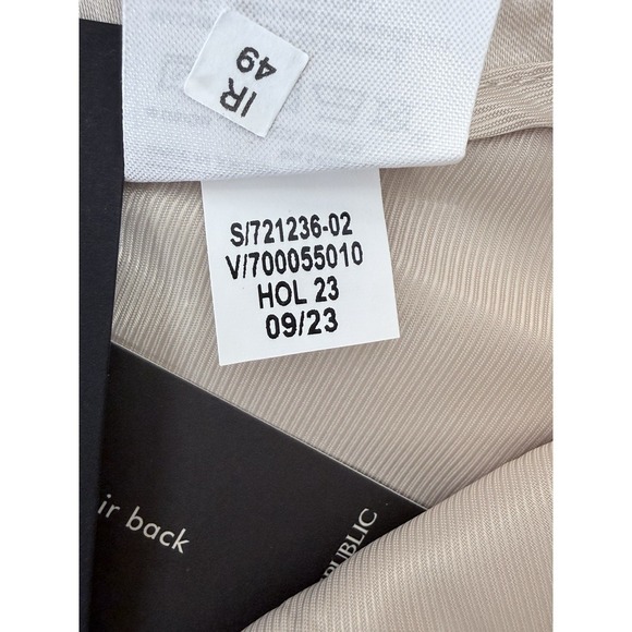 NWT BANANA REPUBLIC Satin Wide Leg Pleated Pants Gold Oyster Pearl Womens Size 8 - Picture 9 of 11